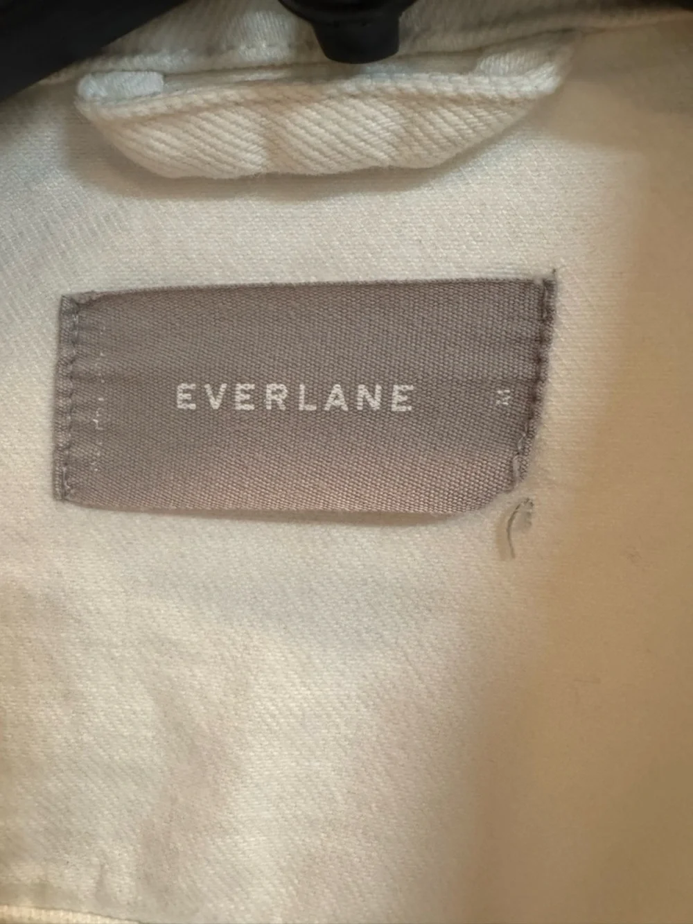 Everlane Off White Denim Jean Jacket Size M - Picture 3 of 8